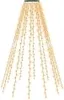 A string of yellow LED lights hanging in a cone shape from a green ring. Podgląd zdjęcia produktu