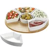 Snack Platte Snacktablett Drehbares Dip-Set Snack-Teller Produktbild-Vorschau 11