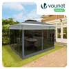 VOUNOT® Pavillon 3,6x3,6m, Pop Up Partyzelt mit Mesh Sides Produktbild-Vorschau 4