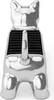 A silver cat-shaped ring holder with black slots. Anteprima dell’immagine prodotto