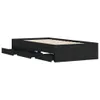 vidaXL Cadre de lit avec tiroirs noir 100x200 cm bois Voir les images du produit 4