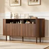 Merax Sideboard mit 3 Wellentüren und Massivholzbeine, Produktbild-Vorschau 4