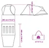 vidaXL Tenda da campeggio a cupola 4 persone Grigio e Anteprima dell’immagine prodotto 7