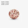 Pandora Charme Rose 780964, roodgoudkleurige hartvormige Productafbeelding-voorbeeld 19