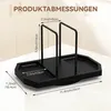 Drehbarer Serviettenhalter Schwarz, Metall mit Caddy für Produktbild-Vorschau 7