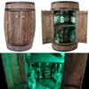 Barový pult z dřevěného sudu s dvířky a RGB LED osvětlením Náhled obrázku produktu 6
