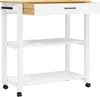vidaXL Kuchyňský vozík MONZA 84x40x88,5 cm z masivního Náhled obrázku produktu 4