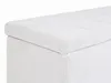 BELIANI Otomana złamana biel poliester 100 x 42 x 40 cm Podgląd zdjęcia produktu 6