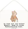 Mr. & Mrs. Panda Schild Restauratorin Herz DIN A6 - Weiß - Produktbild-Vorschau 1