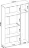 Mehrzweckgarderobe Sillano,  116x35h190 cm,  Weiß Produktbild-Vorschau 3