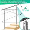 Jopassy ringhiera per scale 150cm 3 bretelle in acciaio Anteprima dell’immagine prodotto 3