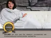 Kuscheldecke mit Ärmeln, 170x200 cm, hellgrau (grau) Produktbild-Vorschau 6