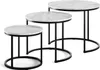 Couchtisch-Set Vicco Montreal Weiß/Schwarz 55 x 55 cm 3 Produktbild-Vorschau 1