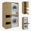 Hochschrank Badschrank für Waschmaschine und Trockner – Produktbild-Vorschau 3