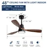 Diagram of a ceiling fan with dimensions and features. Produktbild-Vorschau