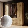 BETTSO Moderner LYKE Kleiderschrank mit Glasfront Eiche Produktbild-Vorschau 5