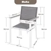 Avestar 2er Set Gartenstühle, Outdoor Stapelstühle, aus Produktbild-Vorschau 3