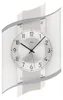 AMS 5516 Wanduhr Funk Funkwanduhr analog silbern mit Glas Produktbild-Vorschau 1