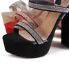 topschuhe24 3013 Damen Plateau Sandaletten Glitzer Produktbild-Vorschau 3