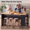 Îlot de cuisine Flieks avec éclairage LED et prise Voir les images du produit 7