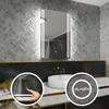 Badspiegel mit LED Beleuchtung und Touch-Schalter - Roma - Produktbild-Vorschau 1