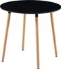 HJ_WeDoo Table de salle à manger ronde noire avec 2 chaises Voir les images du produit 6