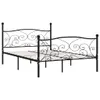 vidaXL Bettgestell mit Lattenrost Schwarz Metall 120 × 200 Produktbild-Vorschau 3