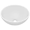 vidaXL Luxus-Waschbecken Rund Matt Weiß 32,5x14 cm Keramik Produktbild-Vorschau 7