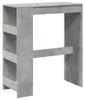 vidaXL Barový stôl s policou betón sivá 90x40x103,5 cm Náhľad obrázku produktu 1