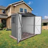 HOMAVO Gerätehaus Metall mit Pultdach, Gartenhaus Metall Produktbild-Vorschau 6