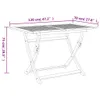 vidaXL Skladací záhradný stôl 120x70x75 cm z masívneho Náhľad obrázku produktu 15