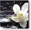 Wanduhr - Quadrat - Glasuhr - Spa Orchidee Steine Wasser - Produktbild-Vorschau 1