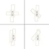 A collage of four images showing a modern LED ceiling light fixture in different orientations and arrangements. Produktbild-Vorschau