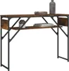 vidaXL Konzolový stolek s policí kouřový dub 105x30x75cm Náhled obrázku produktu 3