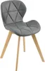 A single gray chair with wooden legs on a white background. Náhled obrázku produktu