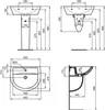 Ideal Standard Eurovit lavabo 600mm, 1 trou pour robinet, Anteprima dell’immagine prodotto 2