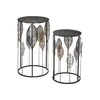 Two decorative side tables with a leaf motif. Produktbild-Vorschau
