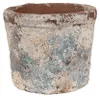 Kvetináč Clayre & Eef Ø 12x10 cm béžová modrá terakota Náhľad obrázku produktu 1
