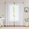 Vorhang Boho Weiß Voile mit Pompon Halbtransparent Vorhänge Produktbild-Vorschau 4
