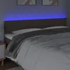 vidaXL LED Kopfteil Taupe 180x5x78/88 cm Stoff Produktbild-Vorschau 3