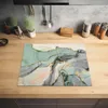 KitchenYeah© Herdabdeckplatte Gold - Marmor - Grün - Luxus Produktbild-Vorschau 2