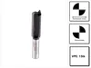 A product shot of a Bosch router bit with informational graphics on the right. Produktbild-Vorschau