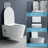 doporro Hänge-WC mit Bidet Funktion Weiß Wand-WC Toilette Produktbild-Vorschau 5