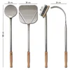 XL Pizzaofen Zubehör Set aus Edelstahl 100 cm Pizzaschaufel Produktbild-Vorschau 1