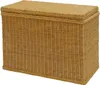 KRINES HOME Wäschesortierer aus echtem Rattan mit 3 Fächern Produktbild-Vorschau 1
