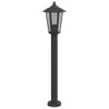 A black outdoor lamp post on a white background. Voir les images du produit