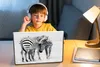 MuchoWow® Laptop Aufkleber Sticker Cover Zebra - Tiere - Produktbild-Vorschau 3