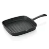 Grillpfanne aus Gusseisen - 22x22x3,5 cm - Rillen für Produktbild-Vorschau 2