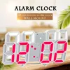 3D-Digitalwecker 9,7 Zoll, LED-Wanduhr Mit Nachtlicht Und Produktbild-Vorschau 3