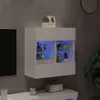 vidaXL TV-Wandschrank mit LED-Leuchten Weiß 58,5x30x60,5 cm Produktbild-Vorschau 4